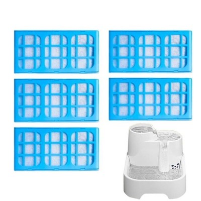 5er Pack Ersatzfilter für Cat Mate Brunnen, dreilagig, blau, weicher