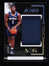 2019-20 Panini Noir Rookie Jumbo Material 53/99 Zion Williamson #RJ-ZWL 3u4