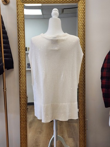 NWT Brunello Cucinelli Women's Top With Sequin,linen& Silk Orig $2450 - Picture 4 of 13