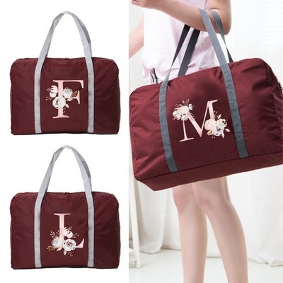 Bedruckte faltbare Sporttasche Seesack Damen Wochenende Reise Reisetasche Sporttasche