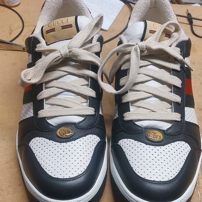 Size 12.5 - Gucci Screener Black White