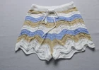 Cupshe Women's Feeling Butterflies Striped Cover-Up Shorts WR4 Blue Small NWT