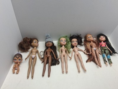 6 Vintage Bratz Dolls, 2001 First Edition Sasha And More, No Shoes