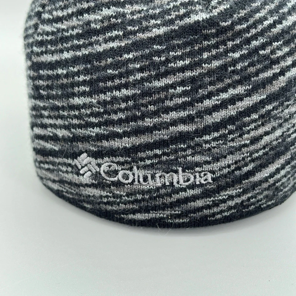 Columbia Unisex Gorro Invierno Sombrero Gorra OSFA Rayas Gris Negro Acrílico Foto 2 de 4