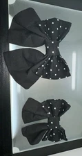 Handmade Over The Collar Bow Bundle #3 (Black With White X’s) - New
