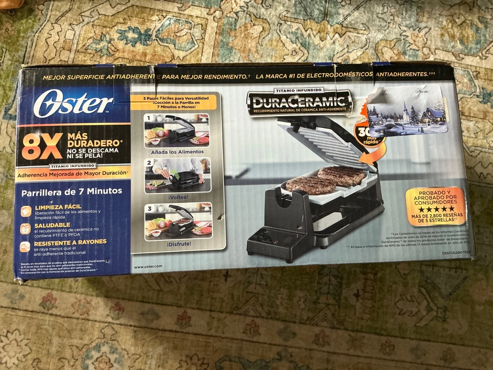 New Oster 7 Minute Vertical Flip DuraCeramic Indoor Grill - Black Open Box
Opens in a new window or