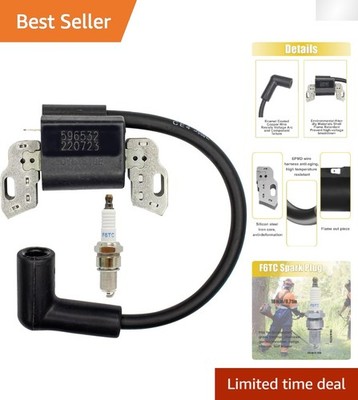 High-Quality Ignition Coil for Briggs & Stratton Lawn Mower Engines - Fits 08...