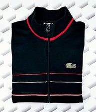 Lacoste Sport Vintage 90s Big Croc Tracksuit Top XXL 7 Rare Black Pro Tennis VGC