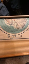 Vintage Pull Down World Map
