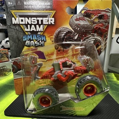 Spin Master Monster Jam Smash & Bash ThunderROARus 1:64 Red Gray Diecast Truck