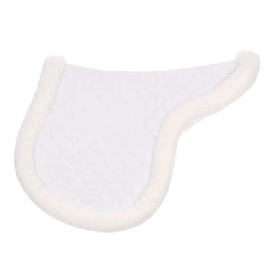 Equinavia Eidsvoll Shaped Show Saddle Pad with Fleece Trim - White - SMALL