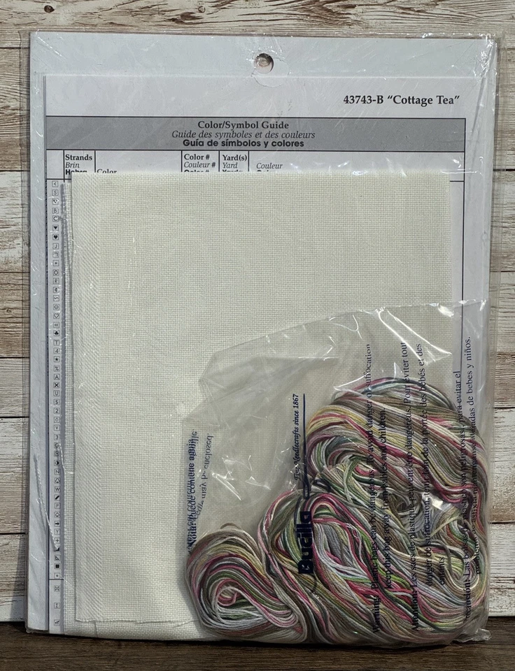 Bucilla Counted Cross Stitch Kit Cottage Tea Sandy Clough Collection #43743 - Image 4 of 4