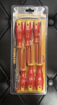 OLYMPIA TOOLS 7- Piece Insulation Screwdriver Set  NEW (400-368-0796)