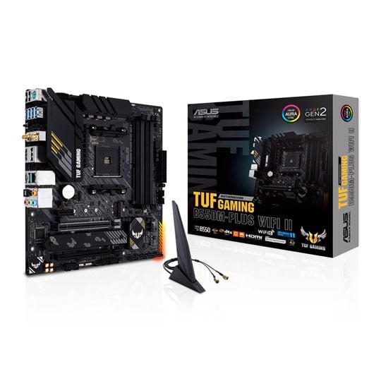 ASUS TUF GAMING B550M-PLUS WiFi II, AMD B550, AM4, DDR4, PCIe 4.0, SATA3, Dual M