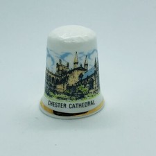 Souvenir Chester Cathedral Fine England Bone China Thimble