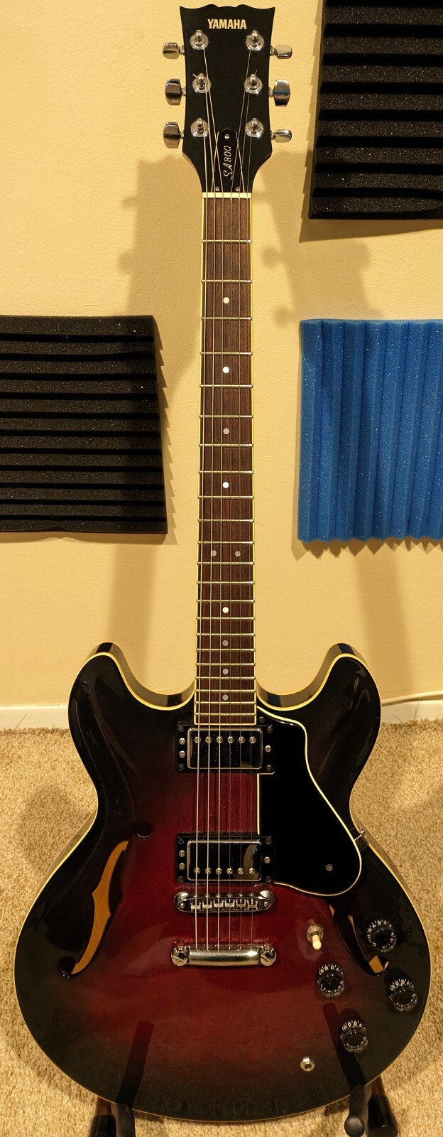 1982 Yamaha SA800 SemiHollow Electric Guitar Red Sunburst with Hard Case eBay