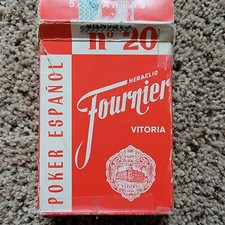 Vintage Heraclio Fournier Vitoria Spanish Poker Espanola 20 Deck Playing Cards