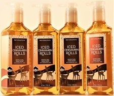 QTY 4 - Bath Body Works ICED CINNAMON ROLL Gentle Gel Hand Soap 8oz