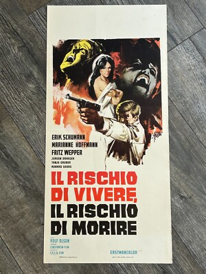 #ad The Risk Of Living The Risk Of Dying Vintage Movie Poster Italy Italian 1968 $32.00