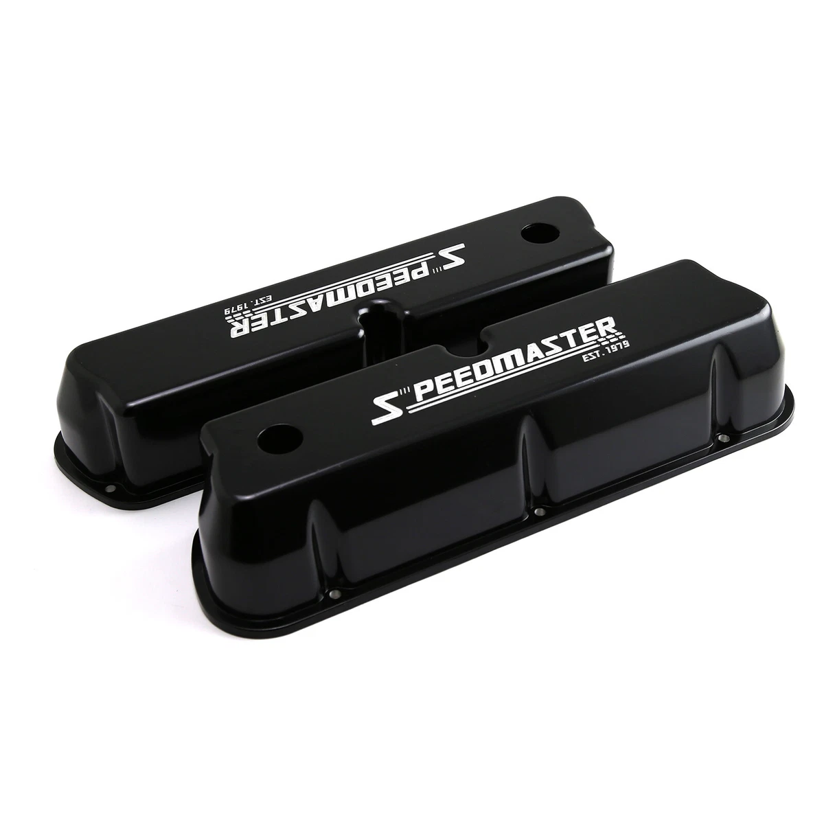 Ford SB 289 302 351 Windsor Black Aluminum Valve Covers Tall w Hole