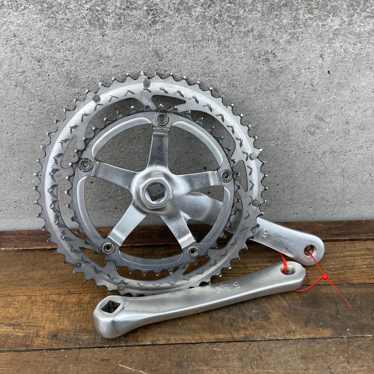Vintage Campagnolo Mirage Crank Set 175 mm Double Square Taper 135