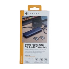 Hyper HyperDrive Next  6 Port USB-C Hub  HD4002GL For PC Mac Chromebook