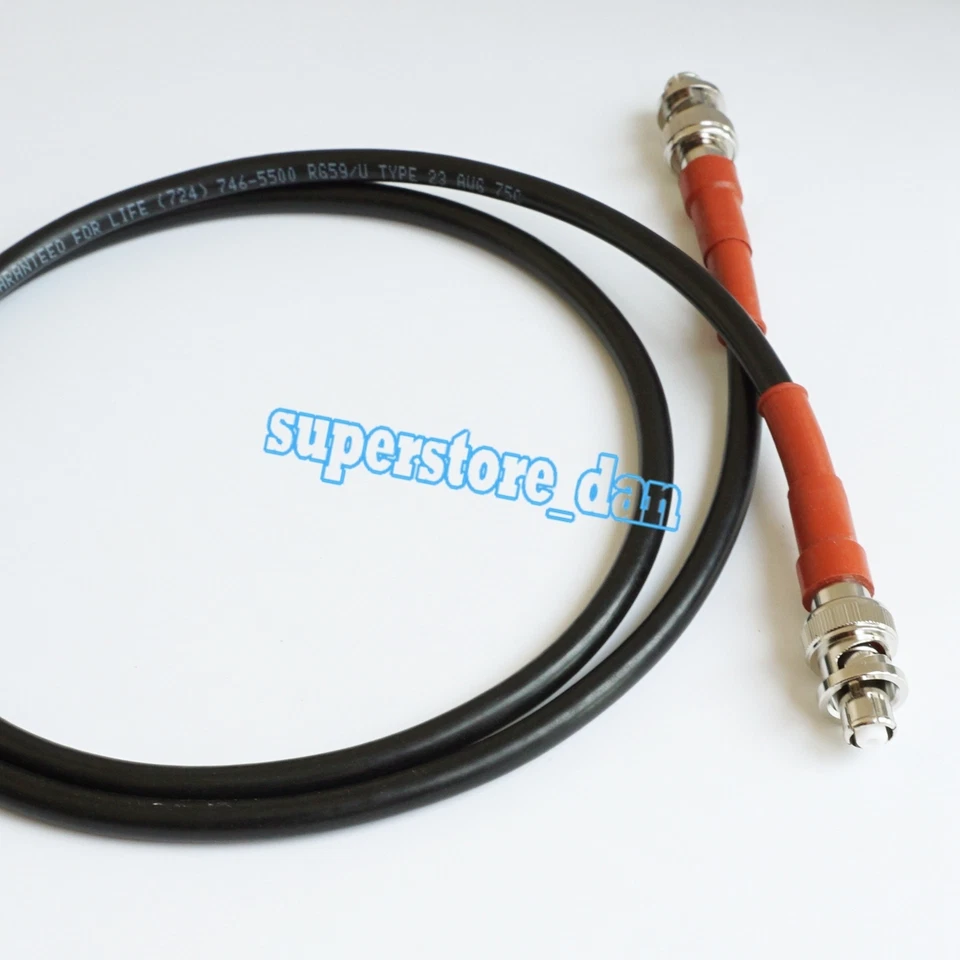 RP-BNC Male To RPBNC Plug High Voltage RF Connector SHV 5000V 3Feet RG59 Cable - Image 3 of 4