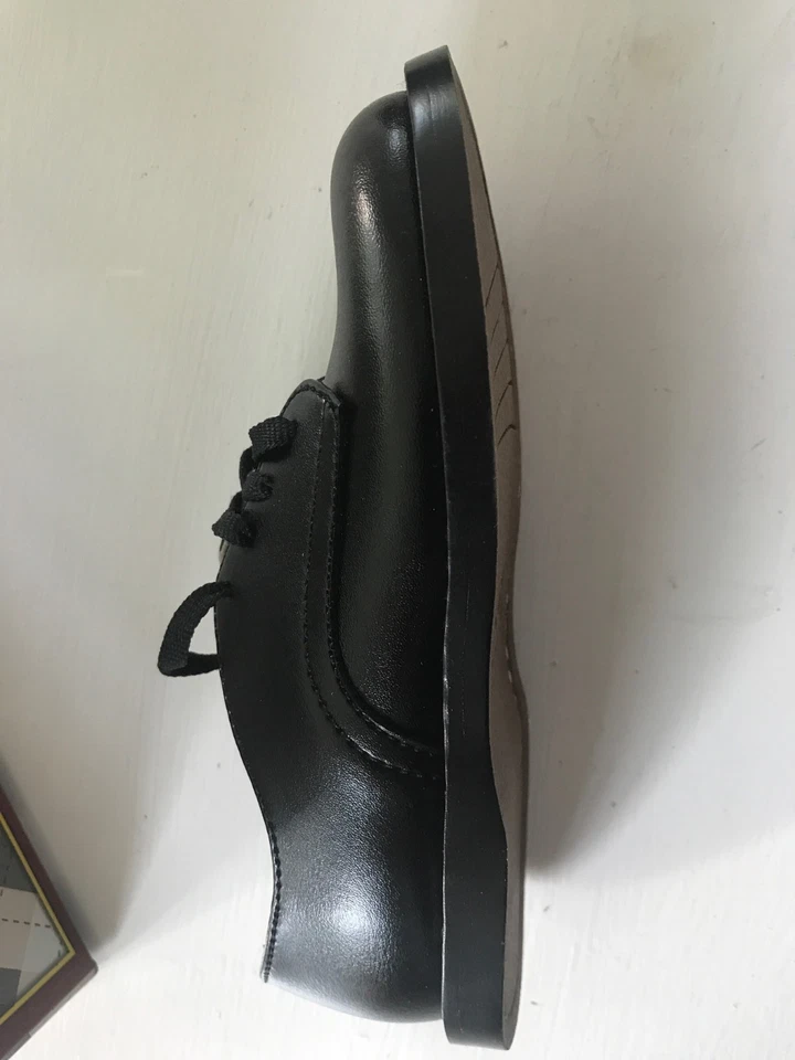 Zapatos de vestir para niños - Boda/Iglesia encaje negro NUEVO niños pequeños talla 10 ancho Foto 4 de 4