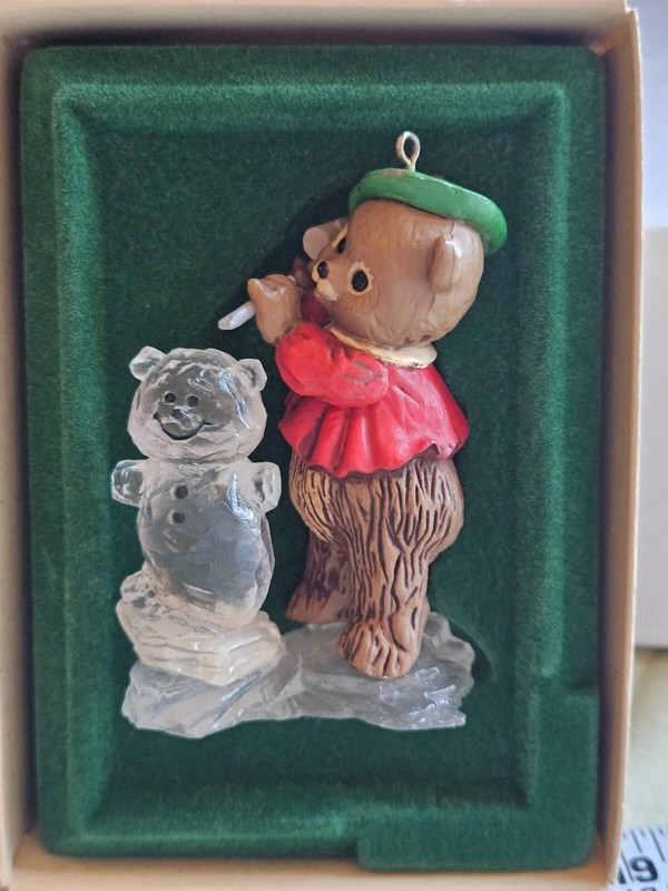HALLMARK Keepsake Ornament 1981 Bear Cub Carving Ice Sculpture