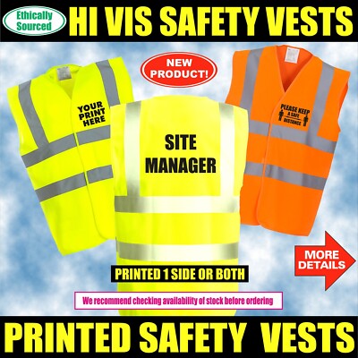 Personalisierte Warnweste individuell bedruckt Hi Viz Warnschutzweste
