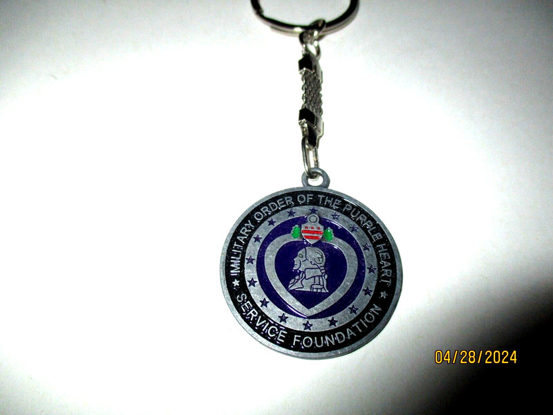 Military Order Of The Purple Heart Service Foundation Key Fob Free Shipping USA