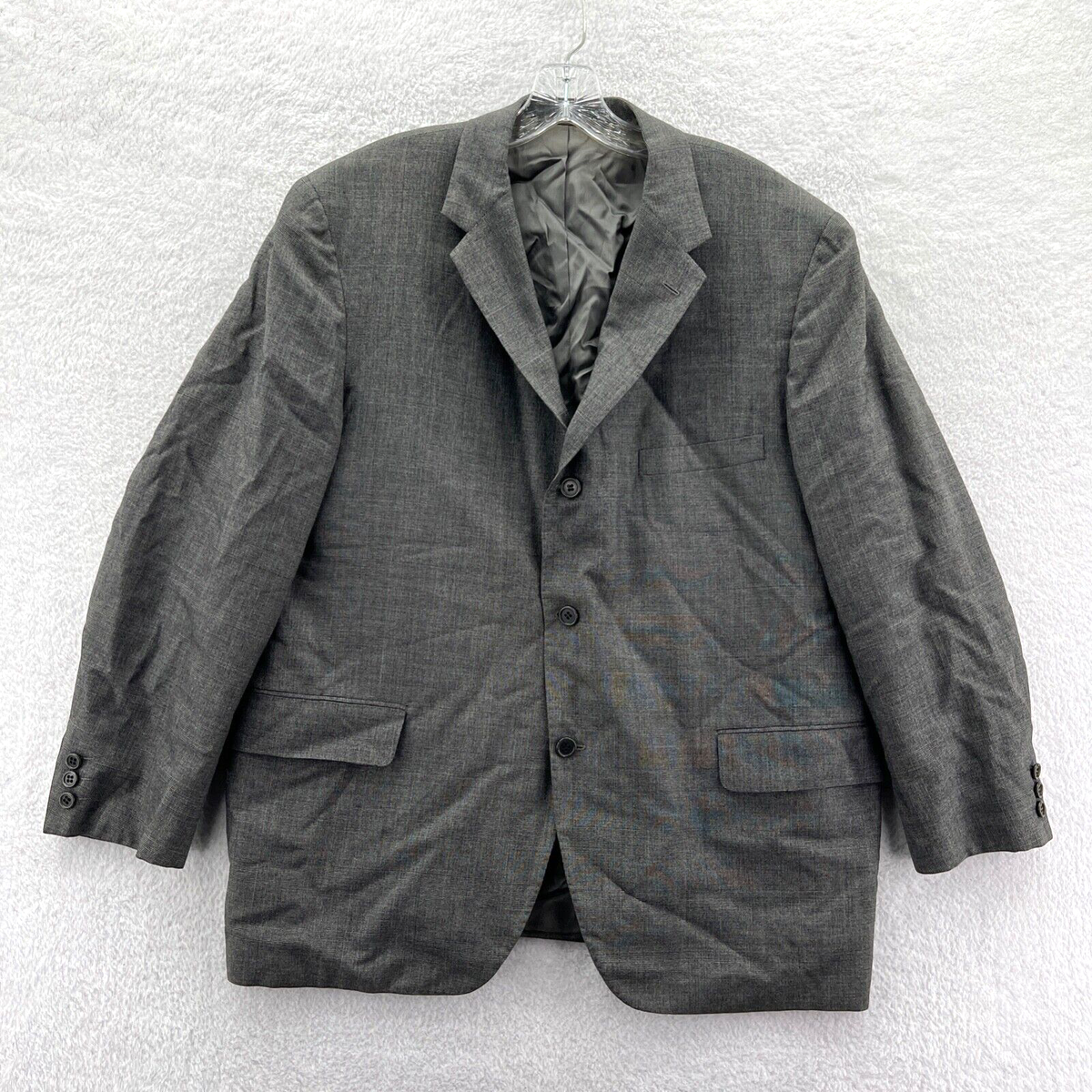 Vintage 1967 Frank Brothers Blazer Jacket Mens 44 Gray 44x31 Fenn Feinstein  60s
