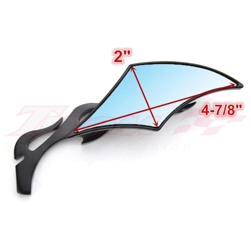 Espejos retrovisores laterales universales de metal negro para motocicleta 8 mm 10 mm hoja bobber EE. UU. Foto 3 de 4