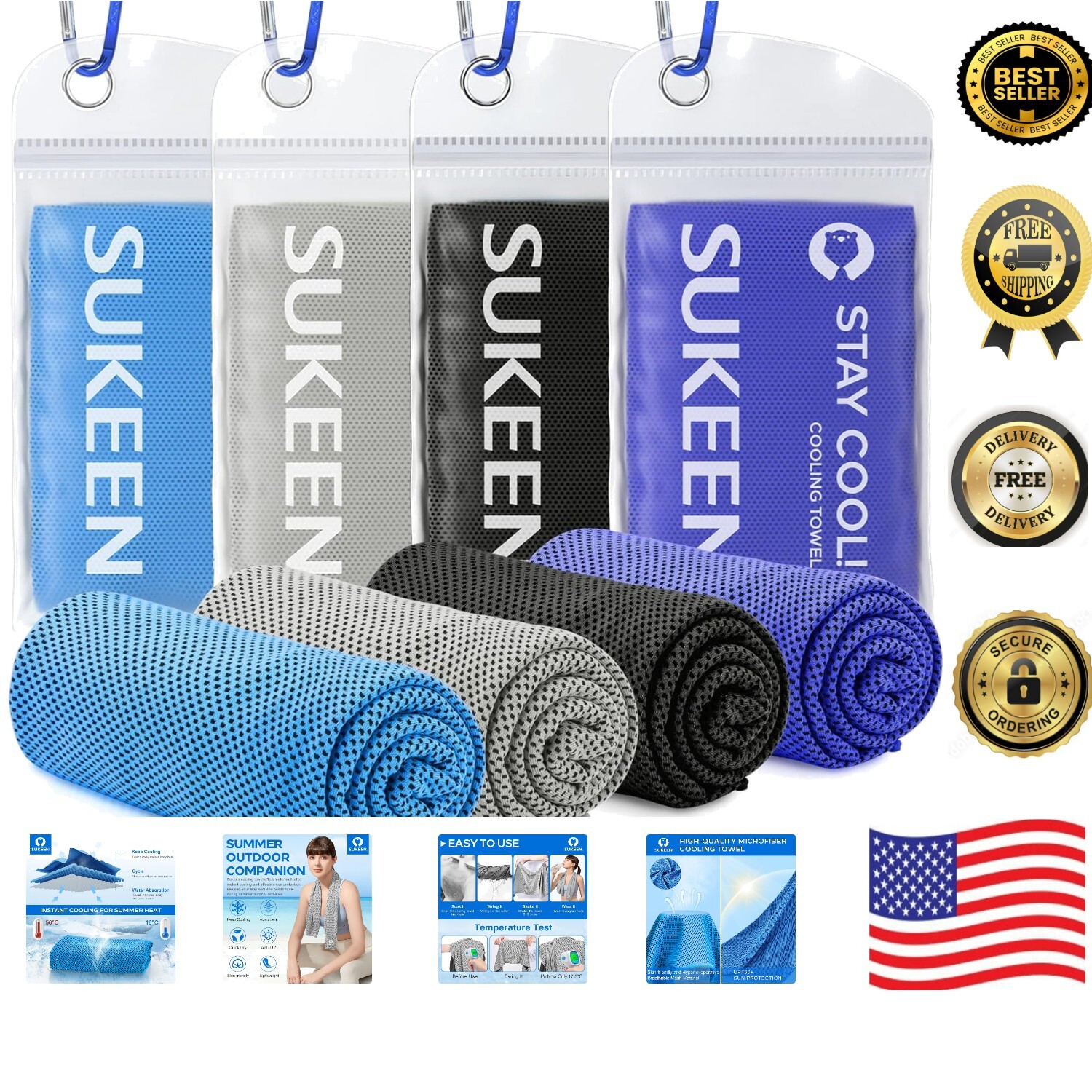 Breathable Mesh Chilling Towel 40