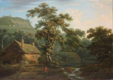 GEORGE ARNALD-British Realist-Original Signed Oil-Pastoral Riverside Landscape