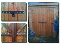 Shed security hasp lock 5mm VERY HEAVY DUTY, IDEAL FOR MOTORBIKE STORAGE SHEDS