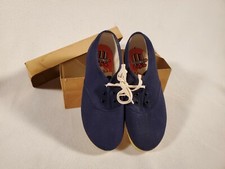 Vintage Dead Stock Tennies Canvas Tennis Shoe Sneakers Children Size 12 Blue