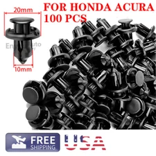 100Pcs For Honda 10mm Bumper Clips Retainer Auto Car Rivets Fastener Fender Push