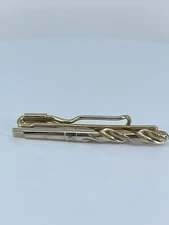 Drill Bit Tie Clip bar slide SB Champlin Co silver tone 2.25"
