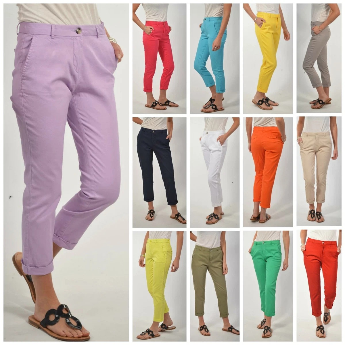 Slim fit best sale capri pants