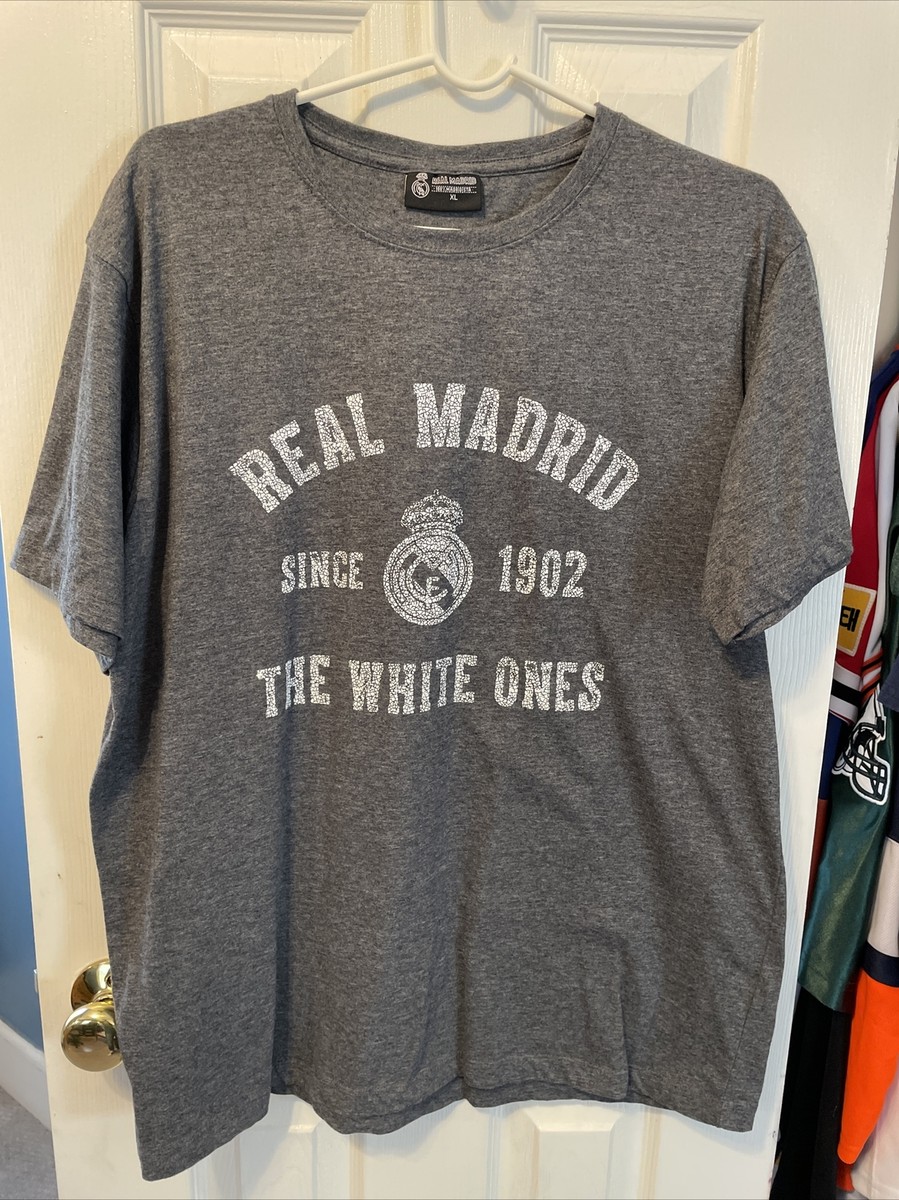 Real Madrid the white ones since 1902 Men's gray shirt size XL | eBay