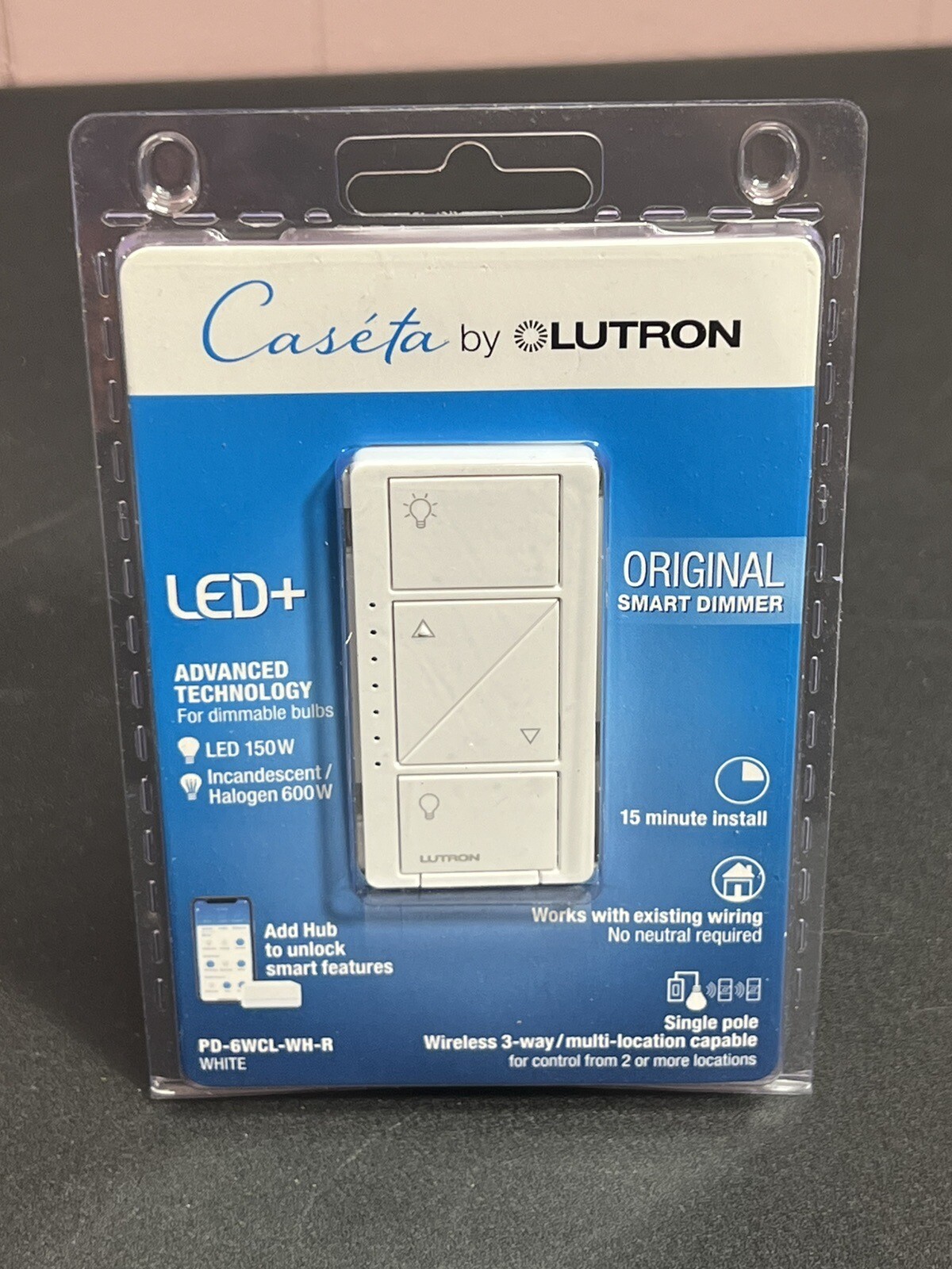 *BRAND NEW* •Lutron Caseta• ORIGINAL WIRELESS SMART DIMMER (PD6WCLWH