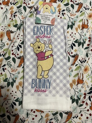 Disney Winnie The Pooh Easter 2 Pack Kitchen Towels 16 x 26