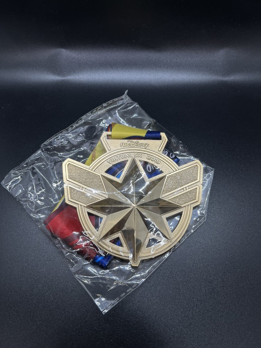 RunDisney Virtual 5K Medal Captain Marvel 80 Years 2019 Run Disney