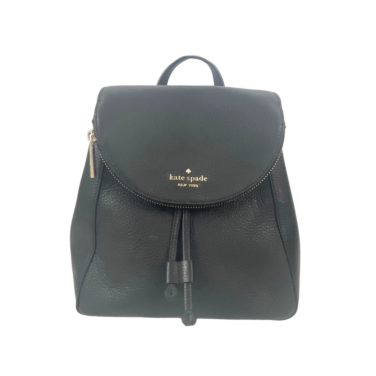 Kate Spade Leila Medium Black Pebbled Leather Mini Backpack  display picture 2