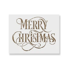 Merry Christmas Stencil - Durable & Reusable Mylar Stencils