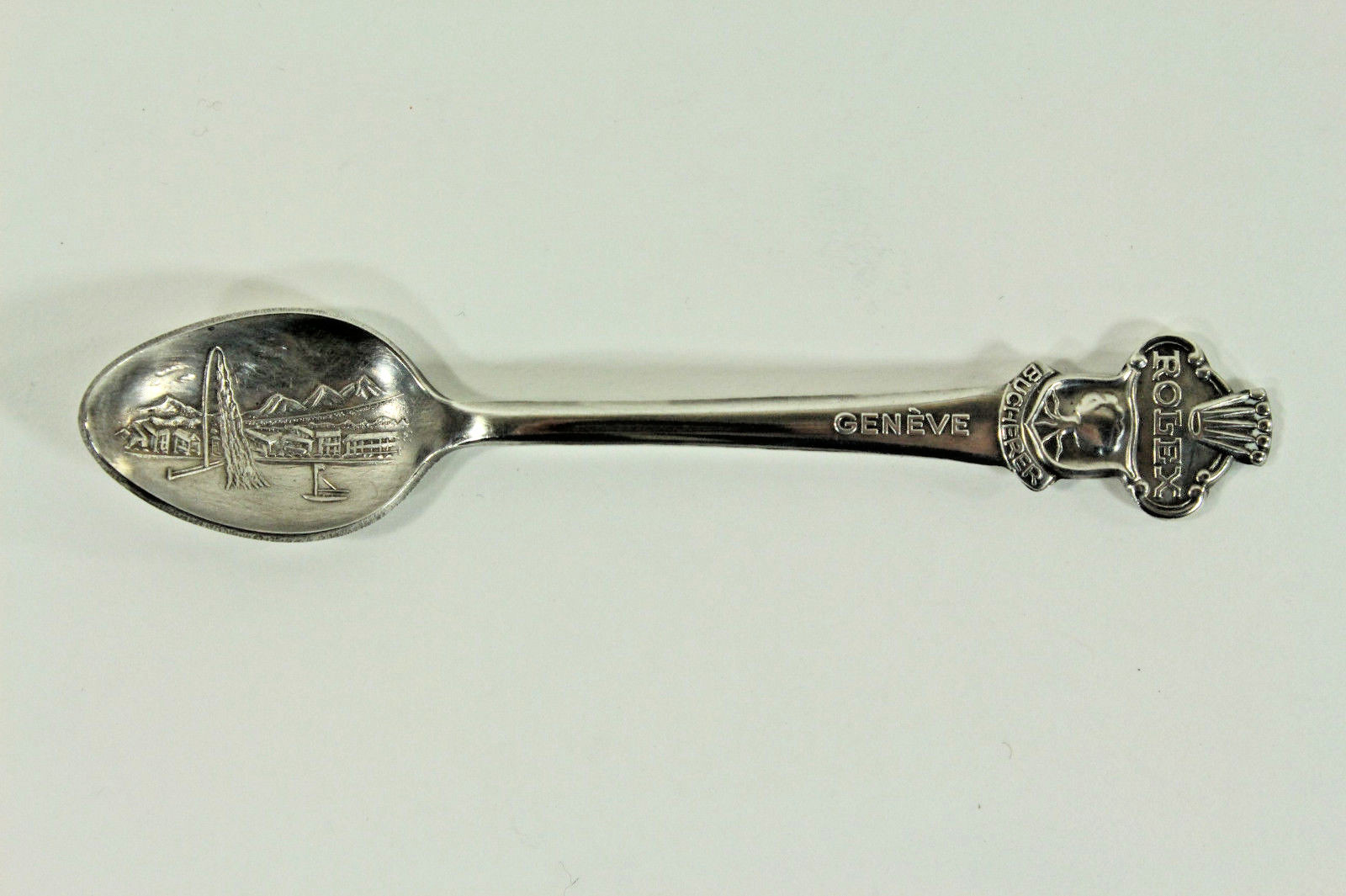 Rolex Bucherer of Switzerland Geneve Silverplate Souvenir Spoon