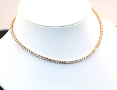 Diamond Tennis Necklace Icebox Gold Chain Lab Grown Diamond Chain