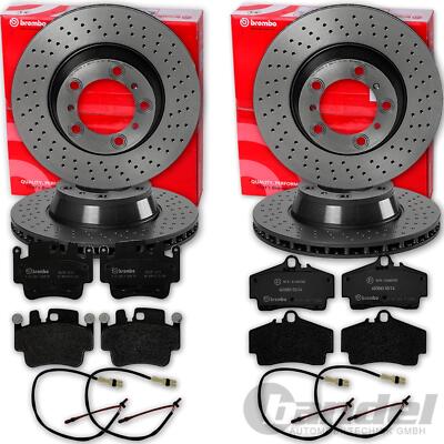 brembo BREMSSCHEIBEN + BELÄGE VORNE + HINTEN passend für PORSCHE 911 996