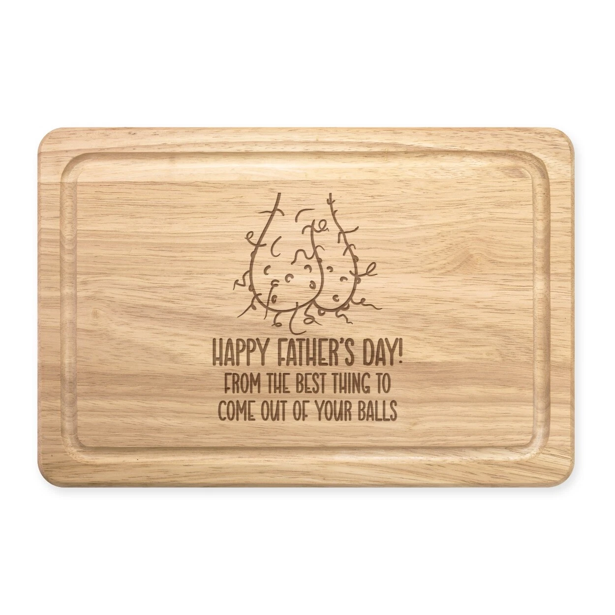 Happy Fathers Day Best Thing To Come Out Your Balls Rectangular Chopping Board